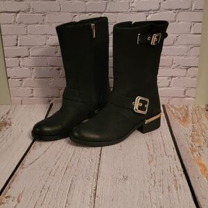 Vince Camuto Black Combat Boots